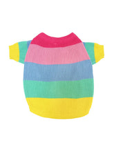 Puppy Knitted Rainbow Sweater