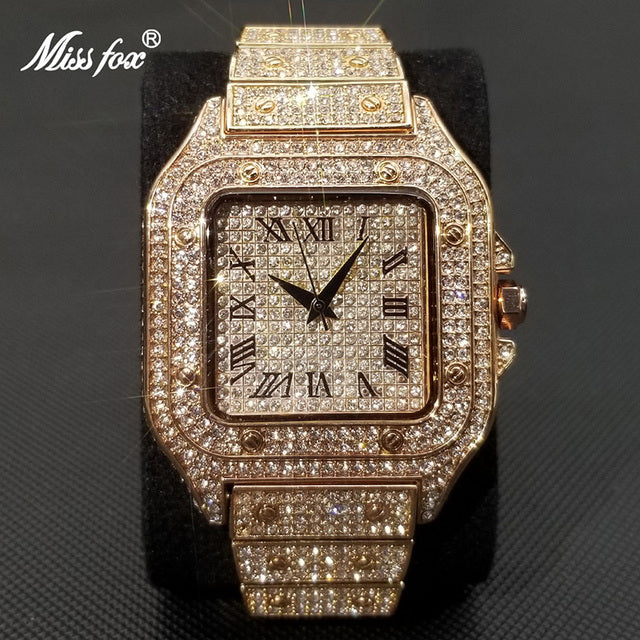 MISSFOX Top Brand Square Watch For Men