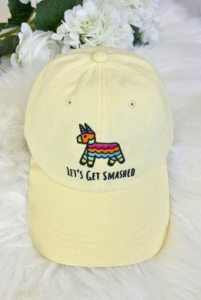 It's My Final Fiesta | Let's Get Smashed - Embroidered Bachelorette Party Dad Hats