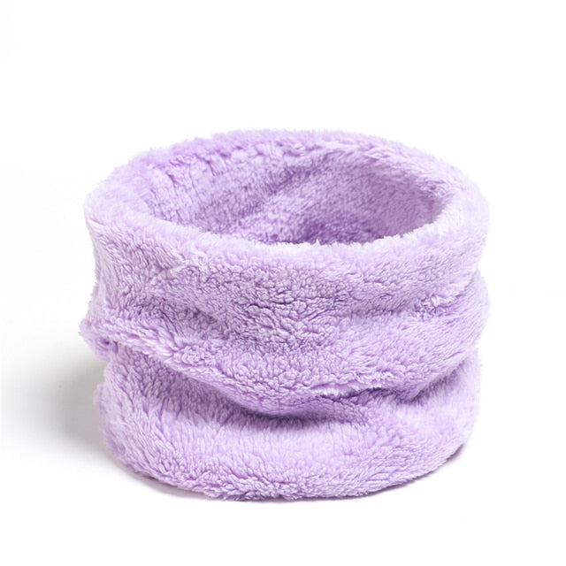 Solid Thick Plush Ring Scarf