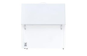 14 cu ft Chest Freezer - White, Large Storage for Families, Space-Saving Flat Back, Front Drain, Garage Ready - By Hamilton Beach