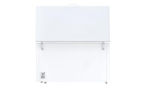 14 cu ft Chest Freezer - White, Large Storage for Families, Space-Saving Flat Back, Front Drain, Garage Ready - By Hamilton Beach