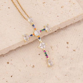 Gold Plated Cross Pendant Necklace