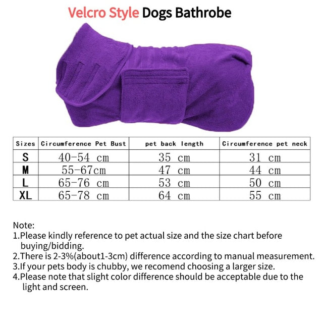 Super Absorbent Pet Bathrobe