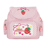 Girl Embroidery Strawberry Backpack