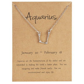 12 Constellation Zodiac Sign Necklace