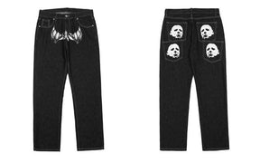 Men's Graphic Print Baggy Jeans