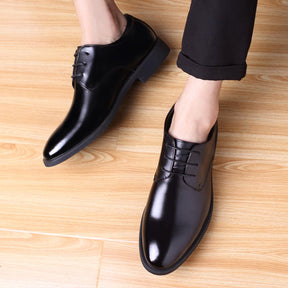 Thick-soled Laced Up Mens Shoes