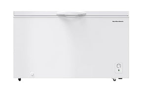 14 cu ft Chest Freezer - White, Large Storage for Families, Space-Saving Flat Back, Front Drain, Garage Ready - By Hamilton Beach