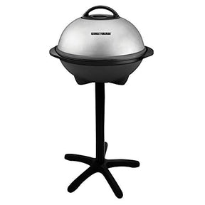 George Foreman, Silver, 12+ Servings Upto 15 Indoor/Outdoor Electric Grill, GGR50B, REGULAR