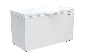 14 cu ft Chest Freezer - White, Large Storage for Families, Space-Saving Flat Back, Front Drain, Garage Ready - By Hamilton Beach