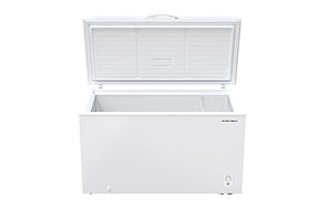 14 cu ft Chest Freezer - White, Large Storage for Families, Space-Saving Flat Back, Front Drain, Garage Ready - By Hamilton Beach