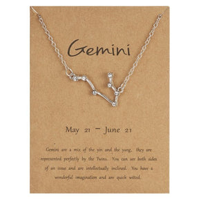 12 Constellation Zodiac Sign Necklace