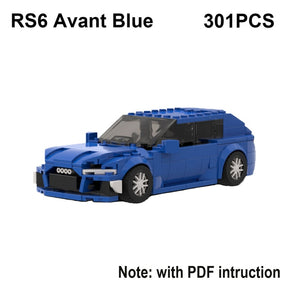 RS6 Avant R8 GT3 RS7 Speed Sports Car Building Blocks Toy