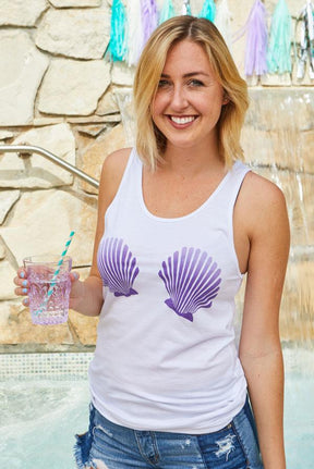 I Washed Up Like This Mermaid | Shell Yeah Beaches! Tank Tops