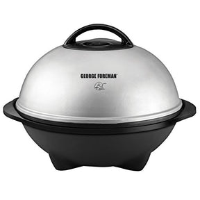 George Foreman, Silver, 12+ Servings Upto 15 Indoor/Outdoor Electric Grill, GGR50B, REGULAR