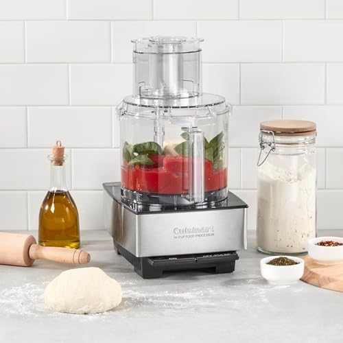 Cuisinart Food Processor 14-Cup Vegetable Chopper for Mincing, Dicing, Shredding, Puree & Kneading Dough, Stainless Steel, DFP-14BCNY