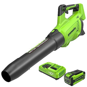 Greenworks 40V (160 MPH / 700 CFM / 75+ Compatible Tools) Cordless Brushless Axial Leaf Blower, 8.0Ah Battery and Charger Included