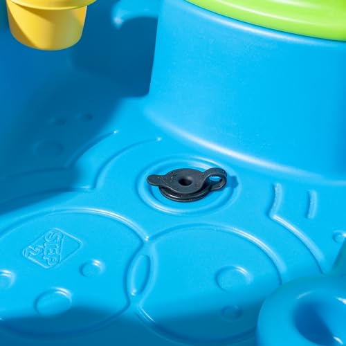 Step2 Rain Showers Splash Pond Toddler Water Table, Outdoor Kids Water Sensory Table, Ages 1.5+ Years Old, 13 Piece Water Toy Accessories, Blue & Green