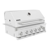 Spire Premium Grill Built-in Head, 6-Burner with Rear Burner Propane Grill, Convertible to Natural Gas, 36 inches Built-In Island Grill Head, Stainless Steel, BBQ Grill Island