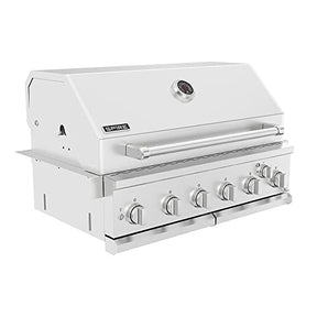 Spire Premium Grill Built-in Head, 6-Burner with Rear Burner Propane Grill, Convertible to Natural Gas, 36 inches Built-In Island Grill Head, Stainless Steel, BBQ Grill Island