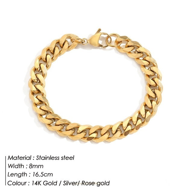 Curb Chain Stainless Steel Bracelet