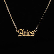 Zodiac Necklace Alphabet