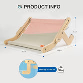 Mewoofun Sturdy Cat Window Perch Wooden Assembly Hanging Bed Cotton Canvas Easy Washable Multi-Ply Plywood Hot Selling Hammock