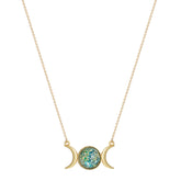 Triple Moon Goddess Necklace