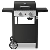 Havato 21000 BTU Propane Gas Grill with 2-Burner,325 sq.in. Outdoor BBQ Grill for Barbecue Cooking with Top Cover Lid,Wheels,Side Storage Shelves,Barbeque Stove for Patio Garden Camping,Black