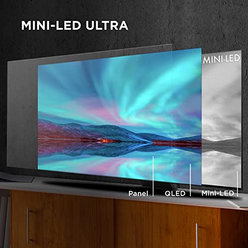 TCL 75-Inch QM8 QLED 4K Smart Mini LED TV with Google (75QM850G, 2023 Model) Dolby Vision, Atmos, HDR Ultra, Game Accelerator up to 240Hz, Voice Remote, Works Alexa, Streaming Television