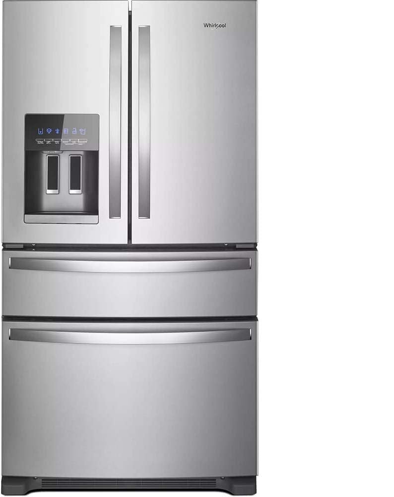 Whirlpool 24.5-cu ft 4-Door Standard-Depth French Door Refrigerators Single Ice Maker (Fingerprint-Resistant Stainless Steel) WRX735SDHZ