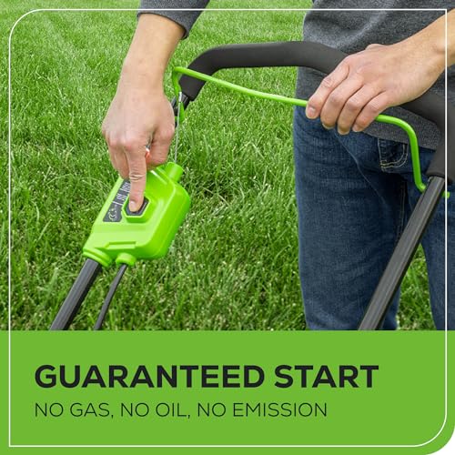 Greenworks 40V 16" Brushless Cordless (Push) Lawn Mower (75+ Compatible Tools), 4.0Ah Battery and Charger Included