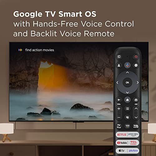 TCL 75-Inch QM8 QLED 4K Smart Mini LED TV with Google (75QM850G, 2023 Model) Dolby Vision, Atmos, HDR Ultra, Game Accelerator up to 240Hz, Voice Remote, Works Alexa, Streaming Television