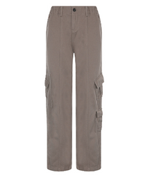 Cargo Solid Baggy Pants