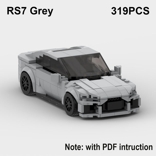 RS6 Avant R8 GT3 RS7 Speed Sports Car Building Blocks Toy