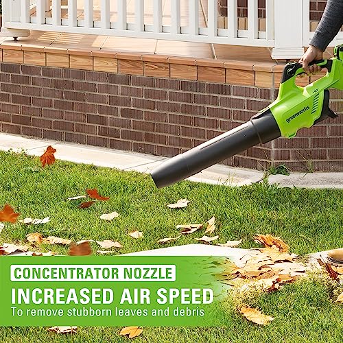 Greenworks 40V (160 MPH / 700 CFM / 75+ Compatible Tools) Cordless Brushless Axial Leaf Blower, 8.0Ah Battery and Charger Included