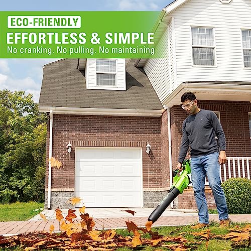 Greenworks 40V (160 MPH / 700 CFM / 75+ Compatible Tools) Cordless Brushless Axial Leaf Blower, 8.0Ah Battery and Charger Included