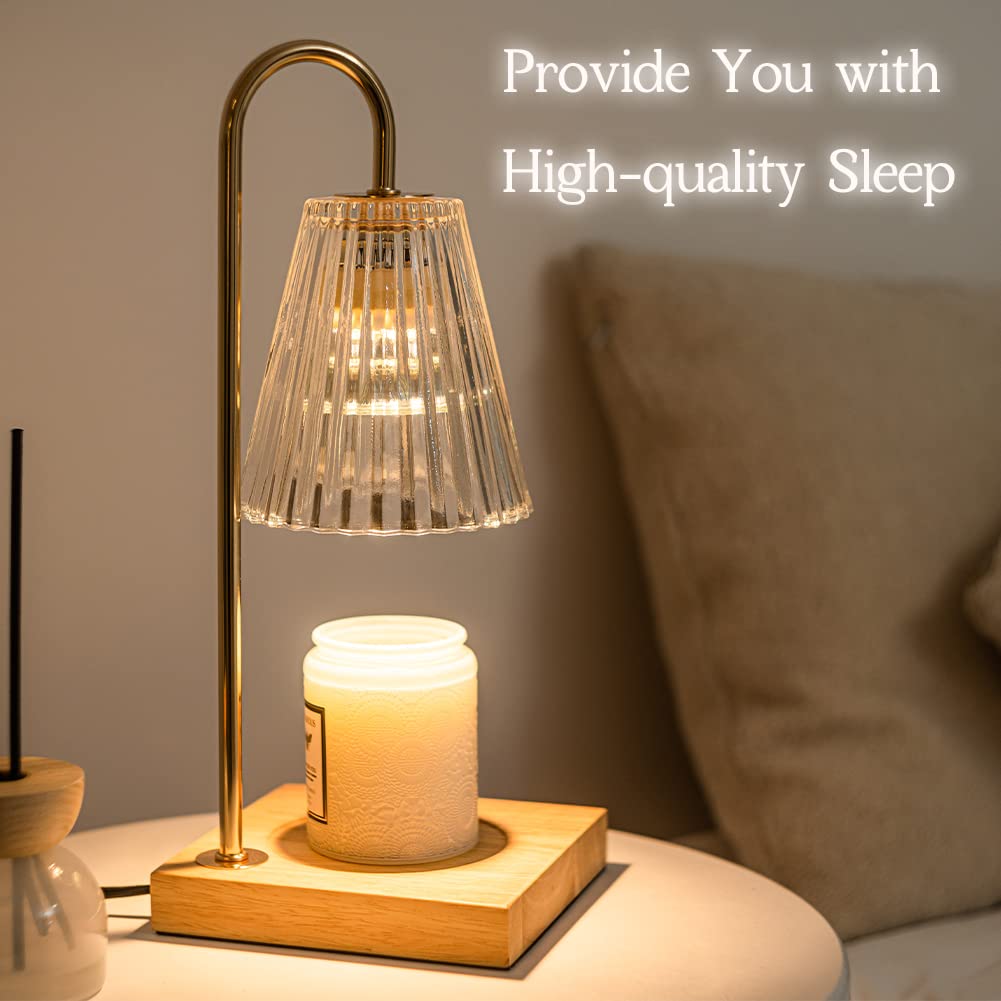 Marycele Candle Warmer Lamp, Electric Candle Lamp Warmer, Mothers Day Gifts for Mom, House Warming Gifts New Home Bedroom Decor Dimmable Wax Melt Warmer for Scented Wax with 2 Bulbs, Jar Candles