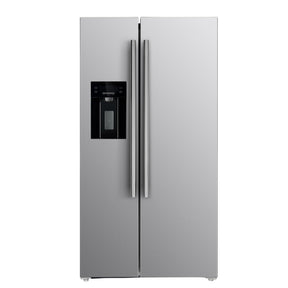 Forno 36" Inch W. Freestanding Side-by-Side Refrigerator and Freezer with 20 Cubic Ft. Total Capacity - Stainless Steel French Door Built-In Ice Maker Fridge with Child Safety Lock