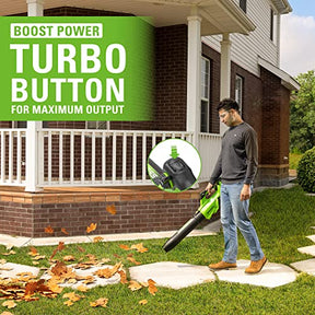 Greenworks 40V (160 MPH / 700 CFM / 75+ Compatible Tools) Cordless Brushless Axial Leaf Blower, 8.0Ah Battery and Charger Included