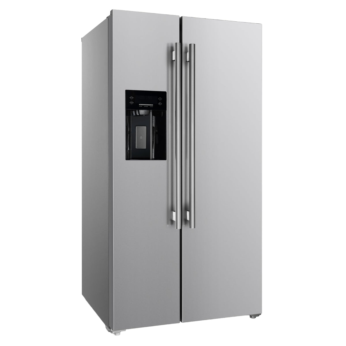 Forno 36" Inch W. Freestanding Side-by-Side Refrigerator and Freezer with 20 Cubic Ft. Total Capacity - Stainless Steel French Door Built-In Ice Maker Fridge with Child Safety Lock