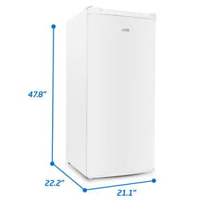 Commercial Cool Upright Freezer, Stand Up Freezer 5 Cu Ft with Reversible Door, White