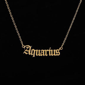 Zodiac Necklace Alphabet