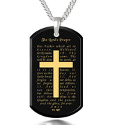 Lord’s Prayer Men’s Cross Necklace