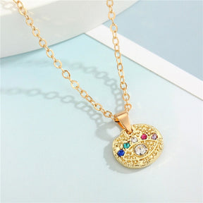 Crystal Turkish Evil Eye Necklace