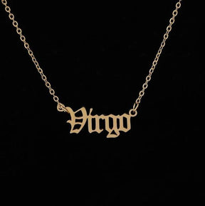 Zodiac Necklace Alphabet