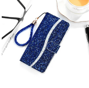 Glitter Anti-fall Wallet Case For iPhones