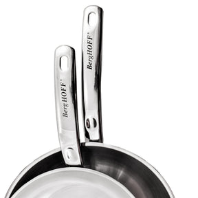 BergHOFF Belly Shape 18/10 Stainless Steel 12Pc Cookware Set, Metal Lids, Fast, Evenly Heat, Induction Cooktop Ready