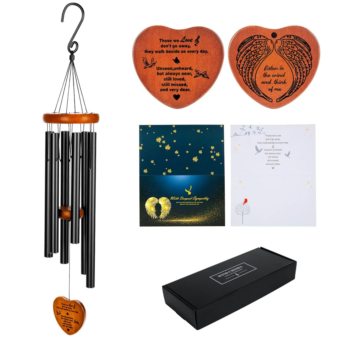 Sympathy 32" Memorial Wind Chimes for Loss of Loved One Prime, Meaningful Condolence Bereavement Rememberance Gifts for Loss of Father Mother Outdoor Deep Tone Wind Chimes Deco Garden